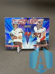 2021 Panini Playoff Tom Brady Rob Gronkowski Thunder&Lighting Blue Prizm TL-4